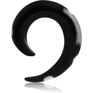 ORGANIC HORN HOOK - INLAID WHITE DOTS