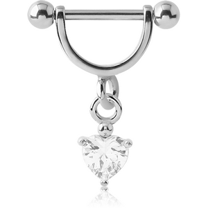 SURGICAL STEEL INTIMATE SHIELD WITH CHARM