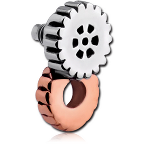 SURGICAL STEEL ATTACHMENT WITH COPPER PART FOR 1.6MM INTERNALLY THREADED PINS - STAEMPUNK