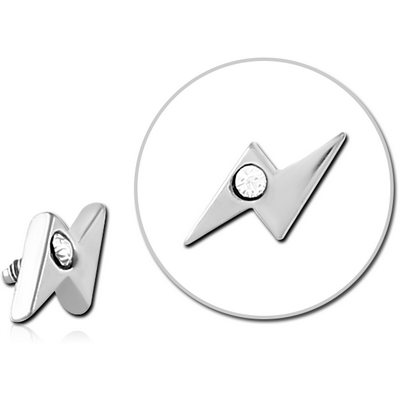 SURGICAL STEEL JEWELLED ATTACHMENT FOR 1.6MM INTERNALLY THREADED PINS