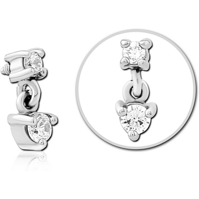 SURGICAL STEEL JEWELE ATTACHMENT FOR 1.6MM INTERNALLY THREADED PINS