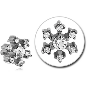 SURGICAL STEEL VALUE JEWELLED ATTACHMENT FOR 1.6MM INTERNALLY THREADED PINS - STAR