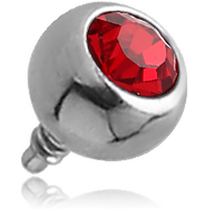 SURGICAL STEEL OPTIMA CRYSTAL JEWELLED MICRO BALL FOR INTERNALLY THREADED PINS