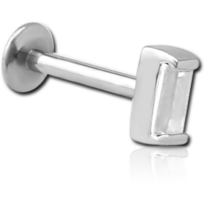 SURGICAL STEEL INTERNALLY THREADED JEWELLED MICRO LABRET