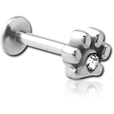 SURGICAL STEEL INTERNALLY THREADED JEWELLED MICRO LABRET