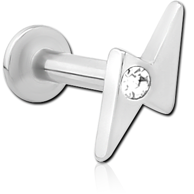 SURGICAL STEEL INTERNALLY THREADED JEWELLED MICRO LABRET