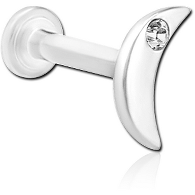 SURGICAL STEEL INTERNALLY THREADED JEWELLED MICRO LABRET
