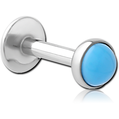 SURGICAL STEEL INTERNALLY THREADED JEWELLED MICRO LABRET
