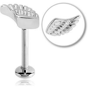 SURGICAL STEEL INTERNALLY MICRO LABRET WITH WING