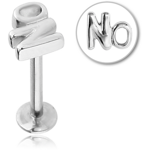 SURGICAL STEEL INTERNALLY THREADED MICRO LABRET WITH NO