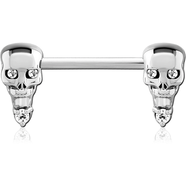 SURGICAL STEEL NIPPLE PIERCING INTERNAL THREADED BAR