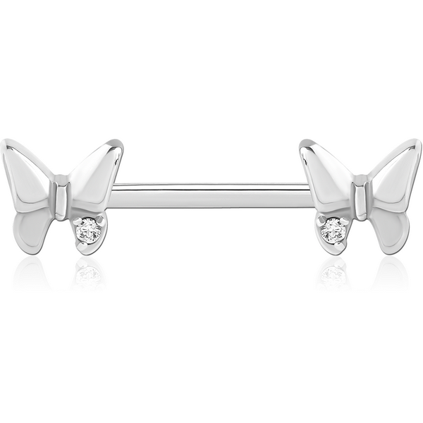 SURGICAL STEEL NIPPLE PIERCING INTERNAL THREADED BAR