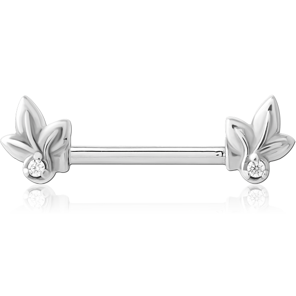 SURGICAL STEEL NIPPLE PIERCING INTERNAL THREADED BAR