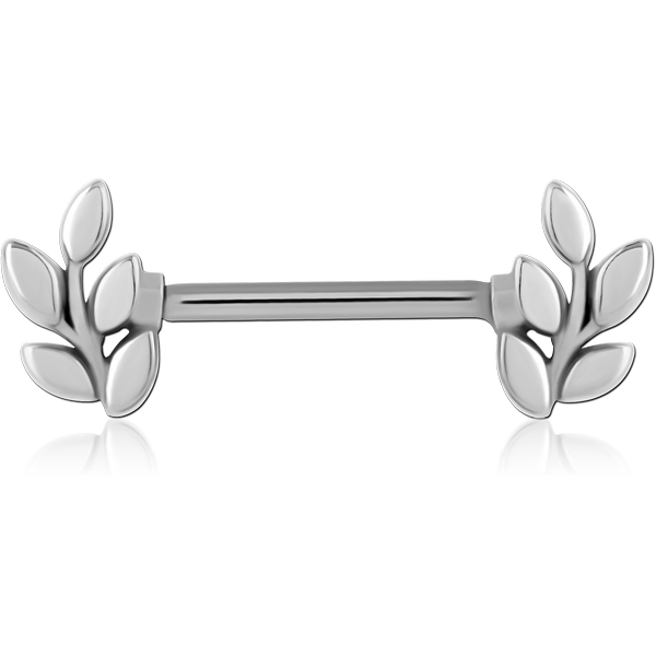 SURGICAL STEEL NIPPLE PIERCING INTERNAL THREADED BAR