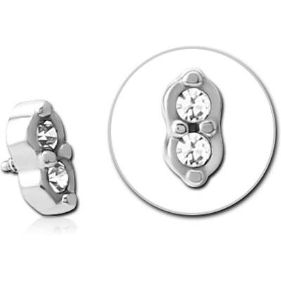 SURGICAL STEEL JEWELLED MICRO ATTACHMENT FOR 1.2MM INTERNALLY THREADED PINS