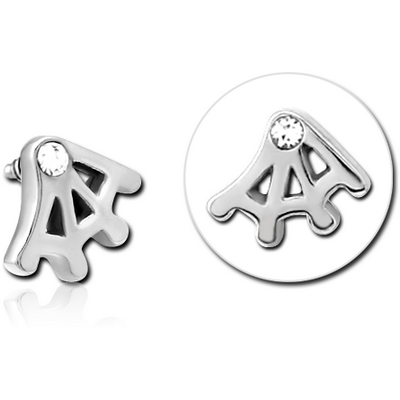 SURGICAL STEEL JEWELLED MICRO ATTACHMENT FOR 1.2MM INTERNALLY THREADED PINS