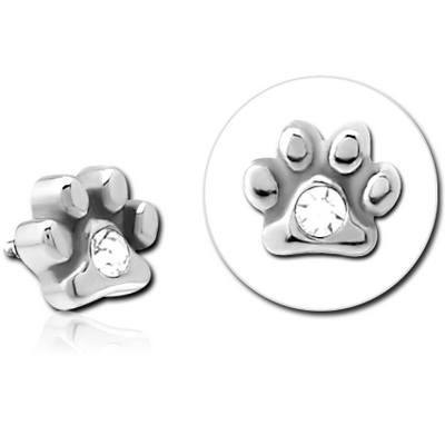 SURGICAL STEEL JEWELLED MICRO ATTACHMENT FOR 1.2MM INTERNALLY THREADED PINS - PAW