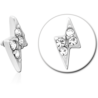 SURGICAL STEEL JEWELLED MICRO ATTACHMENT FOR 1.2MM INTERNALLY THREADED PINS - THUNDER
