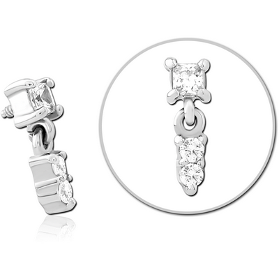 SURGICAL STEEL JEWELLED MICRO ATTACHMENT FOR 1.2MM INTERNALLY THREADED PINS