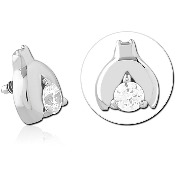 SURGICAL STEEL JEWELLED MICRO ATTACHMENT FOR 1.2MM INTERNALLY THREADED PINS