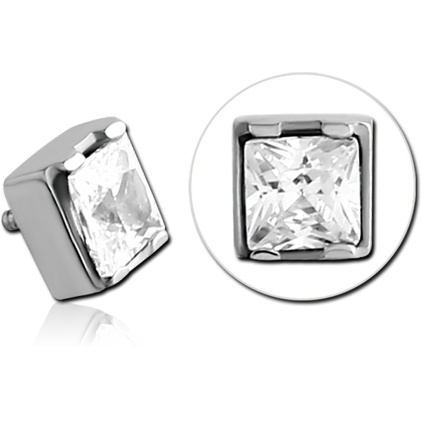 SURGICAL STEEL JEWELLED MICRO ATTACHMENT FOR 1.2MM INTERNALLY THREADED PINS
