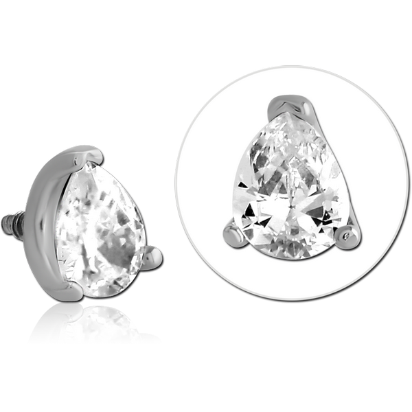SURGICAL STEEL JEWELLED MICRO ATTACHMENT FOR 1.2MM INTERNALLY THREADED PINS