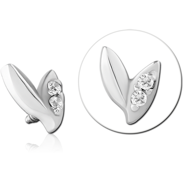 SURGICAL STEEL JEWELLED MICRO ATTACHMENT FOR 1.2MM INTERNALLY THREADED PINS