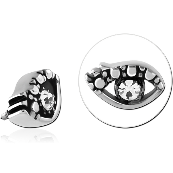 SURGICAL STEEL JEWELLED MICRO ATTACHMENT FOR 1.2MM INTERNALLY THREADED PINS