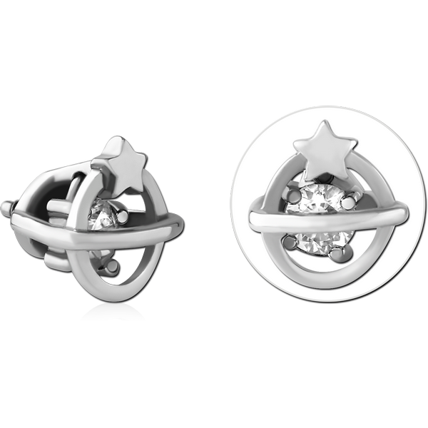 SURGICAL STEEL JEWELLED MICRO ATTACHMENT FOR 1.2MM INTERNALLY THREADED PINS