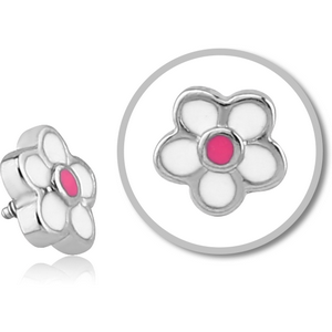 SURGICAL STEEL MICRO ATTACHMENT WITH ENAMEL FOR 1.2MM INTERNALLY THREADED PINS - FLOWER