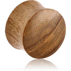 ORGANIC WOODEN PLUG TEAK DOUBLE FLARED