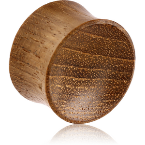 ORGANIC WOODEN PLUG TEAK CONCAVE DOUBLE FLARED