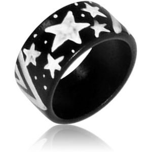ORGANIC WOODEN RING PAINTED
