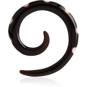 ORGANIC HORN EAR SPIRAL WITH WHITE DOTS