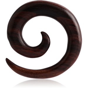 ORGANIC WOODEN EAR SPIRAL BLACK -SAWO