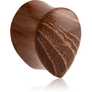 ORGANIC WOODEN PLUG TEAK TEAR DROP DOUBLE FLARED