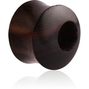 ORGANIC WOODEN TUNNEL DOUBLE FLARED - BLACK -SONO - OFF CENTER