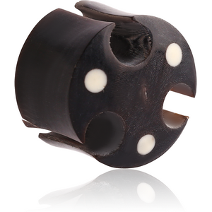 ORGANIC CARVED HORN HOLLOW PLUG DOUBLE FLARE TRIBAL