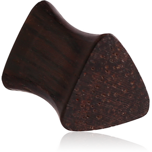 ORGANIC WOODEN PLUG BLACK -SONO DOUBLE FLARED TRIANGULAR