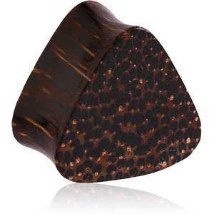 ORGANIC WOODEN PLUG PALM TRIANGULAR DOUBLE FLARED