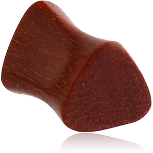 ORGANIC WOODEN PLUG -SAWO TRIANGULAR DOUBLE FLARED