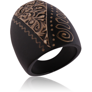ORGANIC WOODEN PAINTED RING