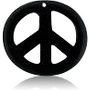 ORGANIC WOODEN PENDANT BLACK -SONO WITH LEATHER STRING