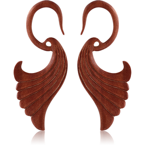 ORGANIC WOODEN CLAW EARRINGS PAIR -SAWO