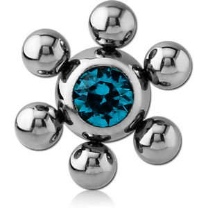 SURGICAL STEEL SWAROVSKI CRYSTAL JEWELLED FLOWER BALL