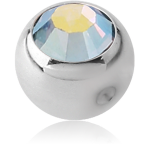 SURGICAL STEEL OPTIMA CRYSTAL JEWELLED BALL FOR BALL CLOSURE RING