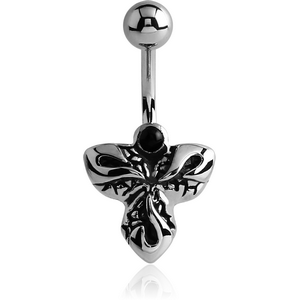 SURGICAL STEEL KOOL KATANA NAVEL BANANA WITH ONYX