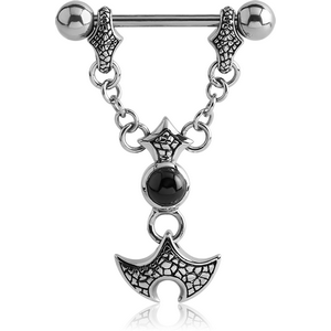 SURGICAL STEEL KOOL KATANA NIPPLE SHIELD WITH ONYX