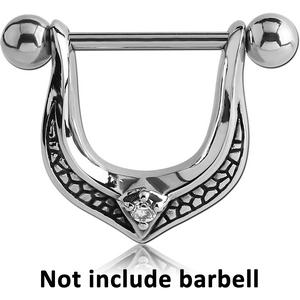 SURGICAL STEEL KOOL KATANA JEWELLED NIPPLE STIRRUP