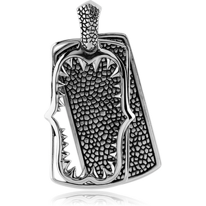SURGICAL STEEL KOOL KATANA PENDANT - MOUTH TAG